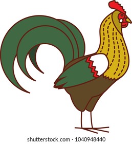 Rooster Illustration Stylized