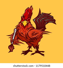 rooster illustrator vector
