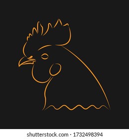 Darstellung der Rooster-Linie. Rooster-Vektor
