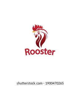 rooster logo abstract color design vector illustration