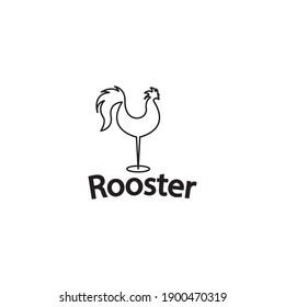 rooster logo abstract color design vector illustration