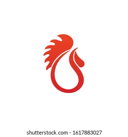 rooster logo, animal design vector, head chicken