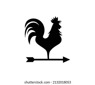 Rooster logo with arrow icon