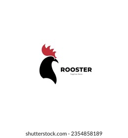 Rooster logo art design vector template.