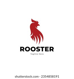 Rooster logo art design vector template.