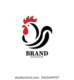 Rooster logo bird icon chicken illustration 