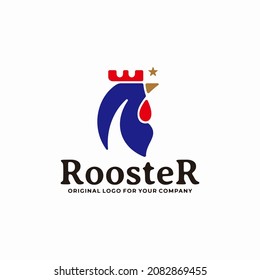 Rooster logo. Business logo design template.