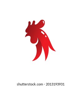 Rooster Logo  Chicken Head icon and symbol Designs Template