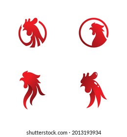 Rooster Logo  Chicken Head icon and symbol Designs Template