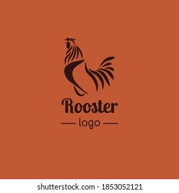 Rooster logo for coffee shop. Vector illustration