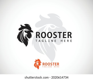 rooster logo creative head black vector animal sign symbol restaurant food tattoo