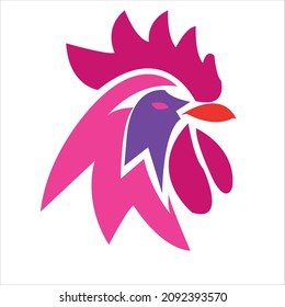 rooster logo design of company.rooster vector art illustration.head rooster template.rooster icon graphic