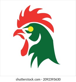 rooster logo design of company.rooster vector art illustration.head rooster template.rooster icon graphic