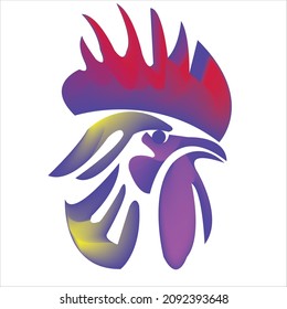 rooster logo design of company.rooster vector art illustration.head rooster template.rooster icon graphic