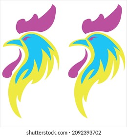 rooster logo design of company.rooster vector art illustration.head rooster template.rooster icon graphic