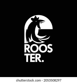 Rooster logo design concept vector