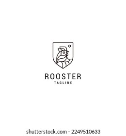 Rooster logo design icon vector