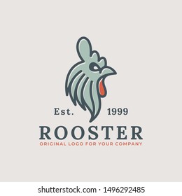 Rooster logo design template can be used as symbols, icons, or others. Creative rooster logo inspiration. Color and text can be changed according to your need.