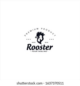 Rooster logo design template concept