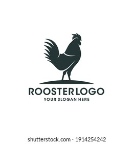 Rooster logo design template. Vector Illustration
