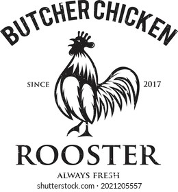 Rooster logo design and template vector symbol