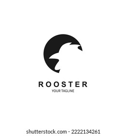 Rooster logo design template vector.