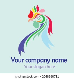 rooster logo design used for team match in compatition or for your business