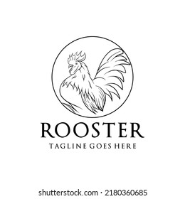 rooster logo Design vector Classic