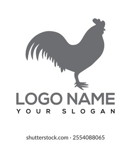 rooster logo design vector. Farm animals. Business logo with domestic animals cow chicken .