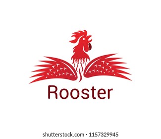 Rooster logo design vector illustration