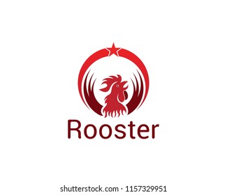 Rooster logo design vector illustration