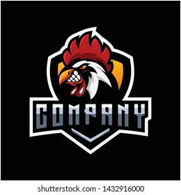 rooster logo design vector illustration