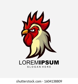 rooster logo design vector illustration