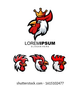 rooster logo design vector  illustration