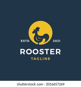 Rooster logo design vector illustration