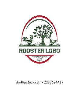 Rooster logo design vector illustration