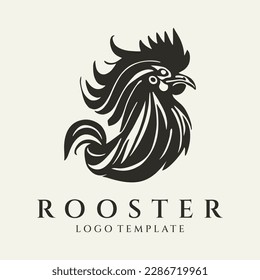 Rooster logo design vector illustration