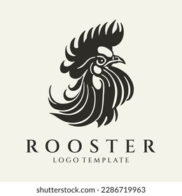 Rooster logo design vector illustration
