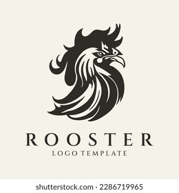 Rooster logo design vector illustration