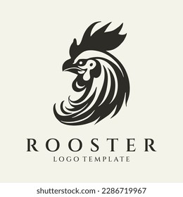 Rooster logo design vector illustration