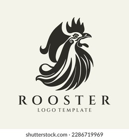 Rooster logo design vector illustration
