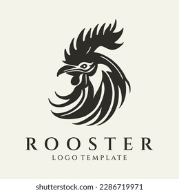 Rooster logo design vector illustration