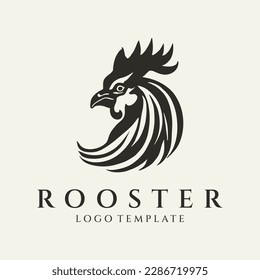Rooster logo design vector illustration
