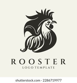 Rooster logo design vector illustration