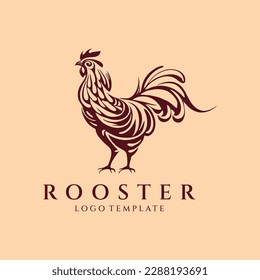 Rooster logo design vector illustration