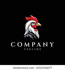 Rooster logo design vector illustration