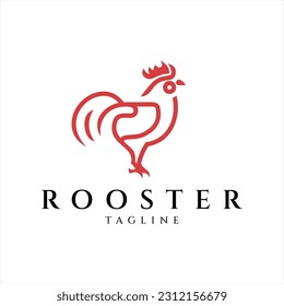 Rooster logo design vector illustration