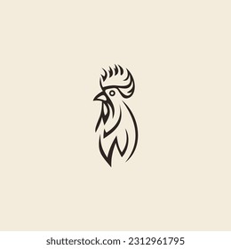 Rooster logo design vector illustration