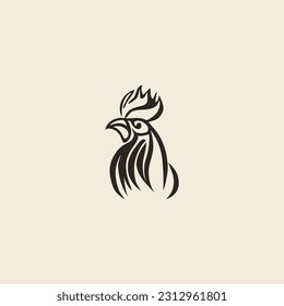 Rooster logo design vector illustration