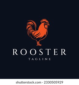 Rooster logo design vector illustration